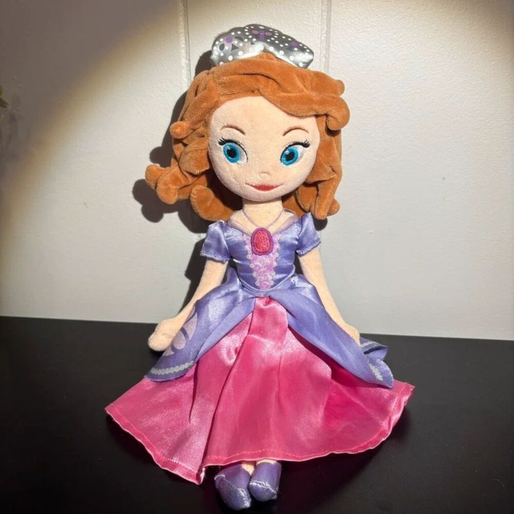 Disney Sofia the First Plush Doll Princess Purple Pink Dress Tiara 12 Inch